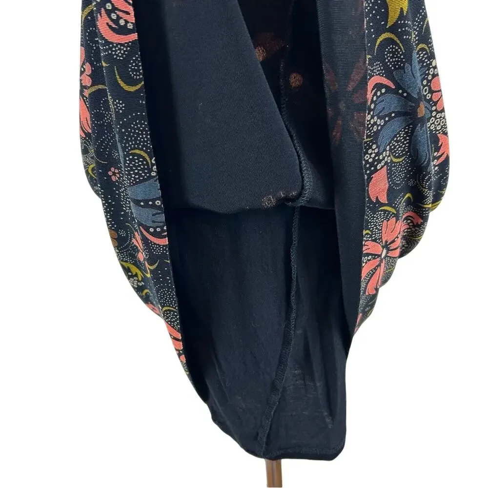 Free People Floral Black‎ and Pink Party Dress